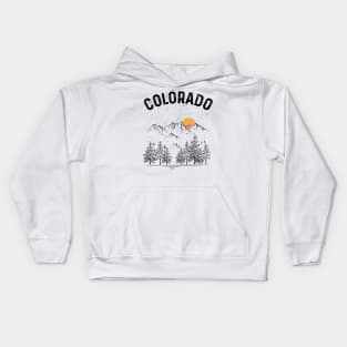 Colorado State Vintage Retro Kids Hoodie